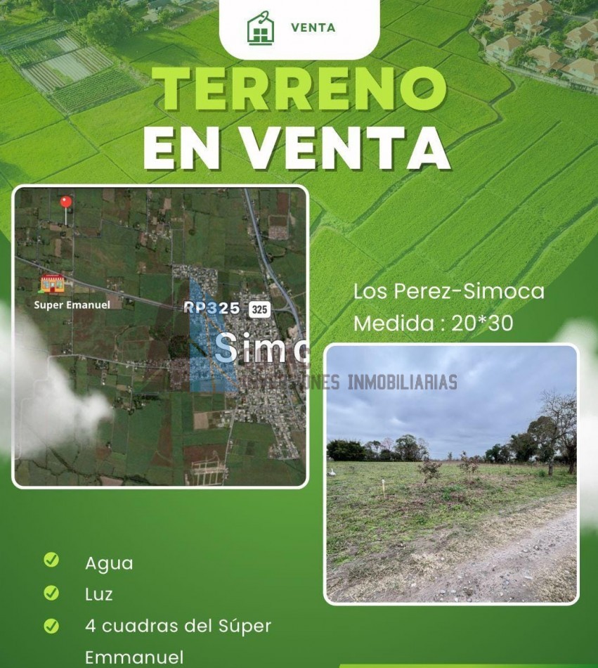 Terreno en Venta - Simoca, Los Perez